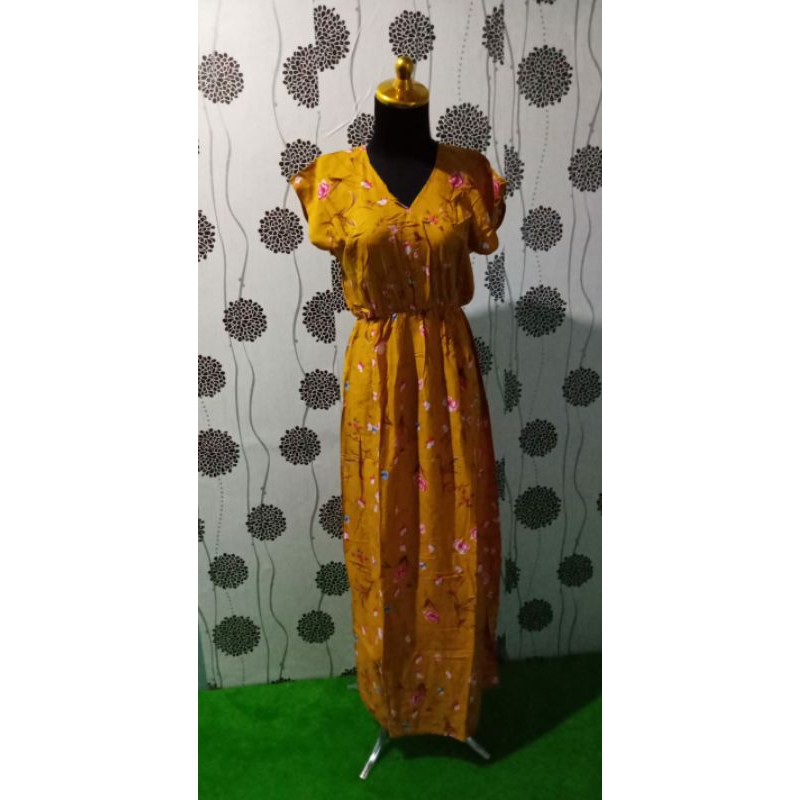 dress panjang lengan pendek