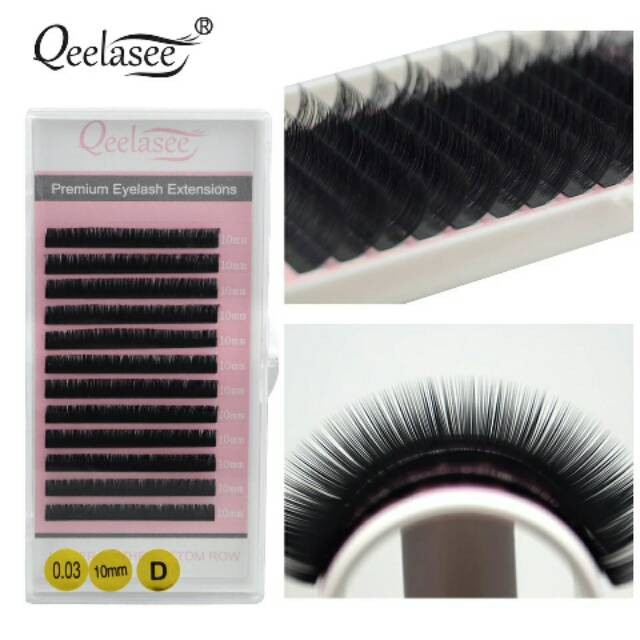 Qeelasee Lash beauty mix size eyelash extension bulumata sambung