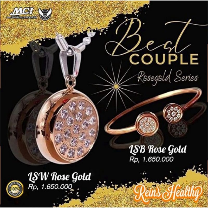 Kalung Kesehatan Biopendant Women 2 Rose Gold Original MCI MGI