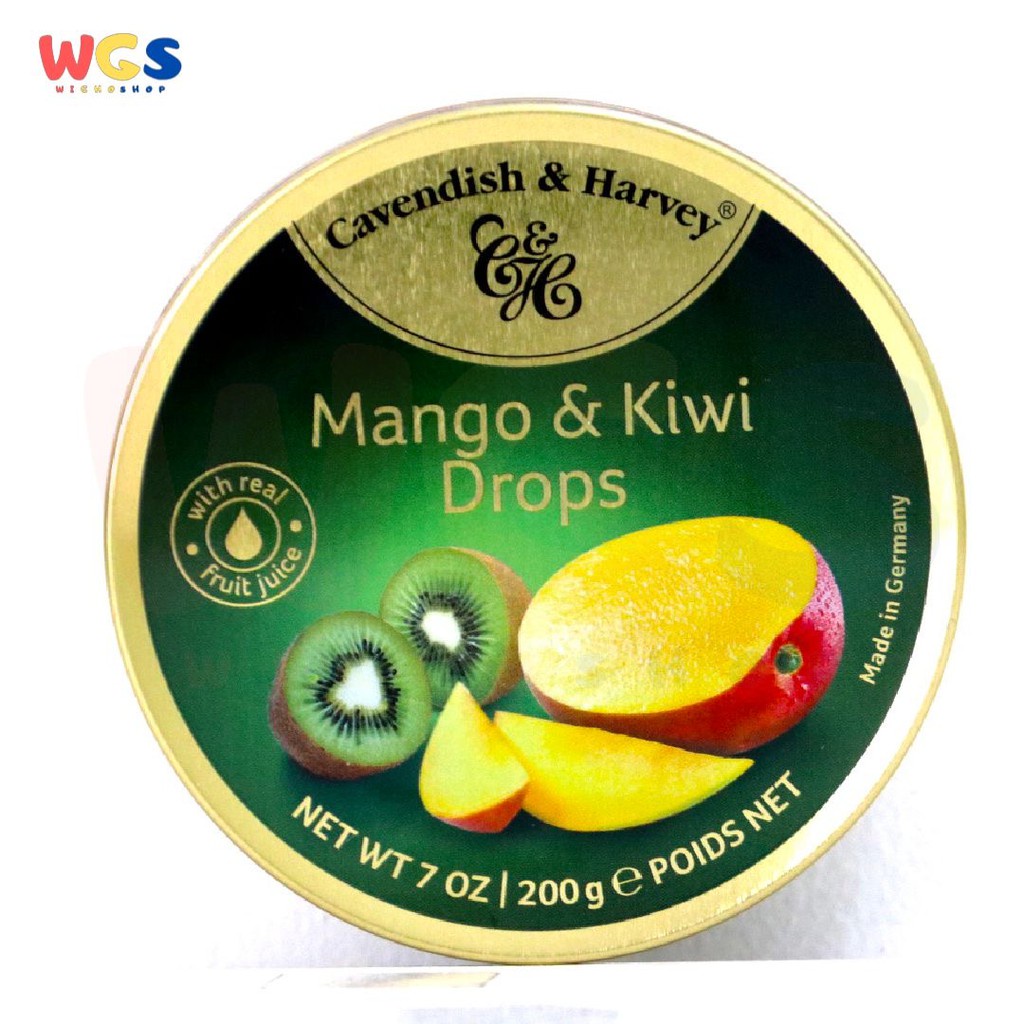 Permen Cavendish &amp; Harvey Mango Kiwi Drops Candy 200g