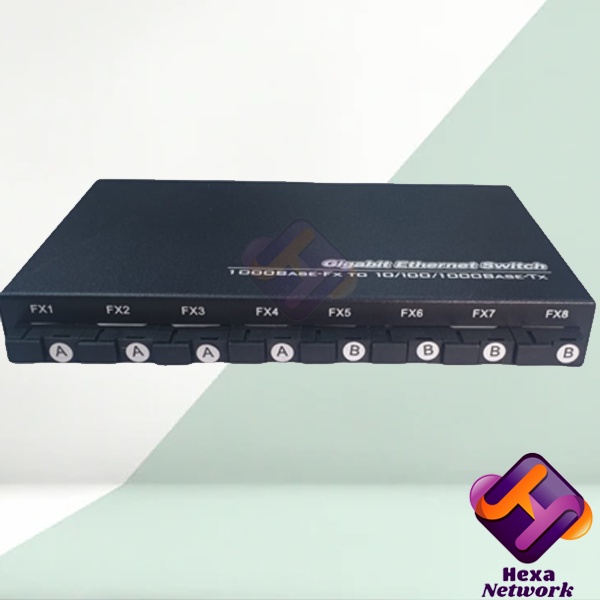 Media Converter 8 SC 2 LAN Gigabit | Ethernet Fiber Switch 8 Port FO 2 Port LAN Gigabit