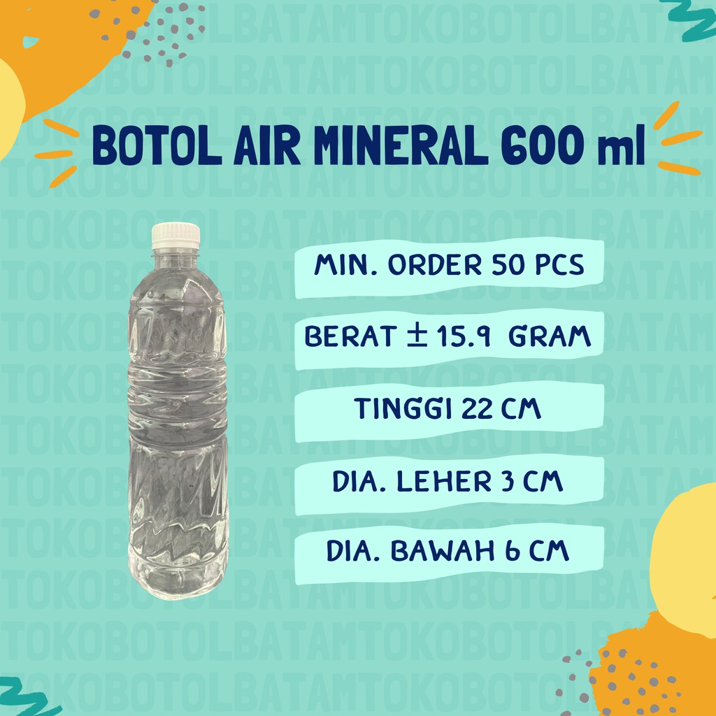 Botol Air Mineral 600 ml