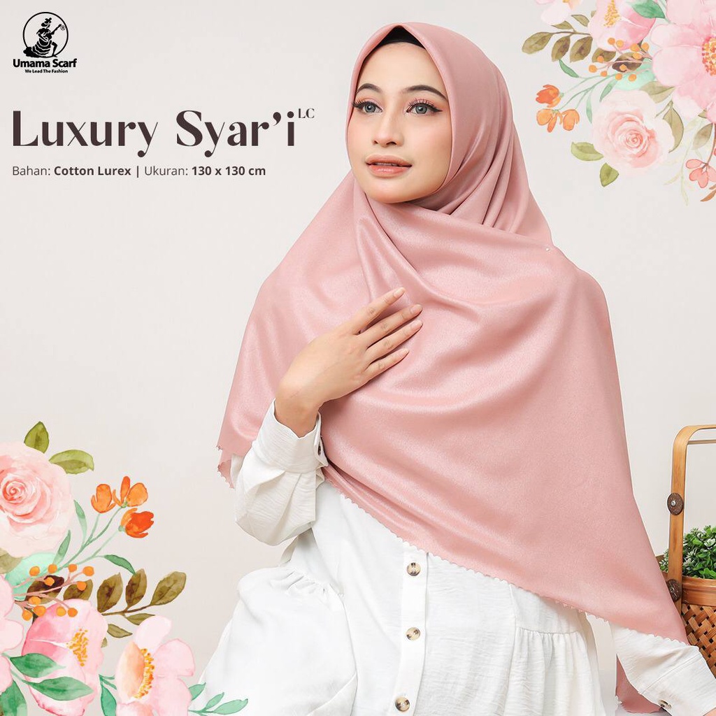 Agen Supplier Grosir Hijab Umama Luxury Syar'i Laser Cut Jilbab Segiempat Syar'i Polos Terlaris