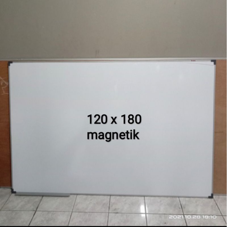 whiteboard magnetik 120 x 180 cm