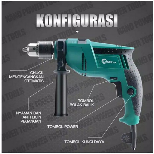 MAILTANK SH09 Mesin Bor Tembok Beton / Impact Drill 13mm