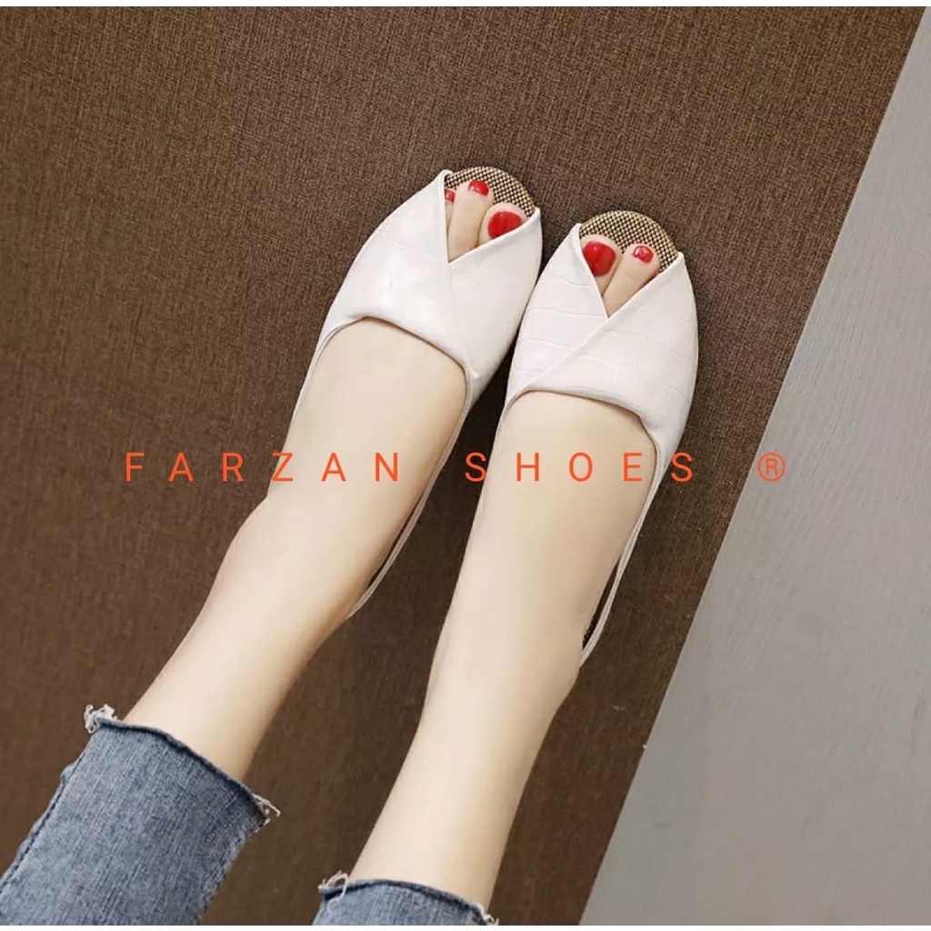 BEST SELLER FLATSHOES WANITA GLOSSY TERBARU MWN 02 SERBA SHOES