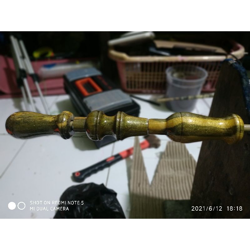 Bahan gagang joran kayu katilayu bonus reel seat