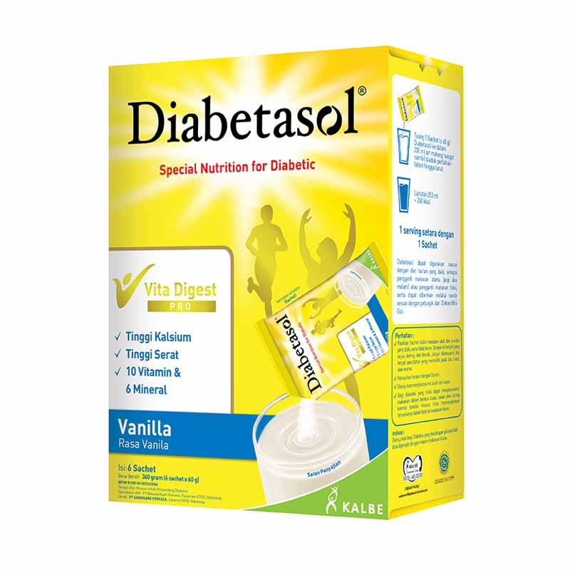 Diabetasol Sachet 6X60 gr Susu Diabetes