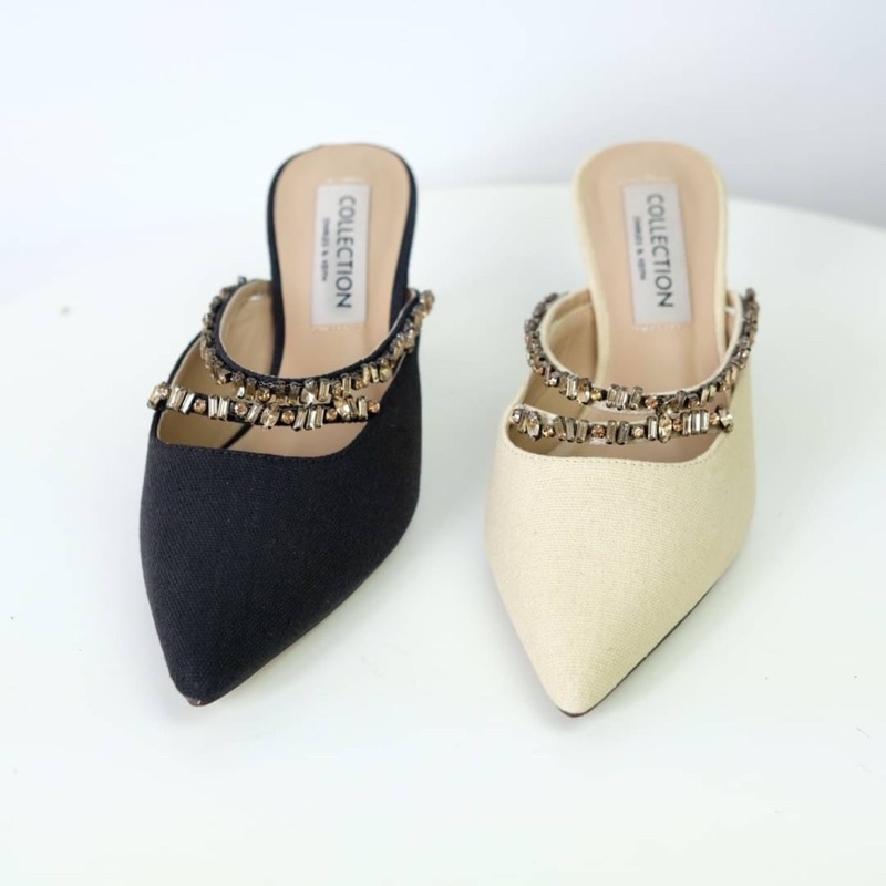 Sepatu Hak Tinggi Wanita CK Strappy High Heels 5cm Premium Import Hitam Black Putih Gading White Kre