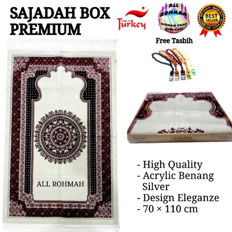 SAJADAH BOX EXCLUSIVE PREMIUM TEBAL HALUS COCOK UNTUK SESERAHAN DAN SOUVENIR