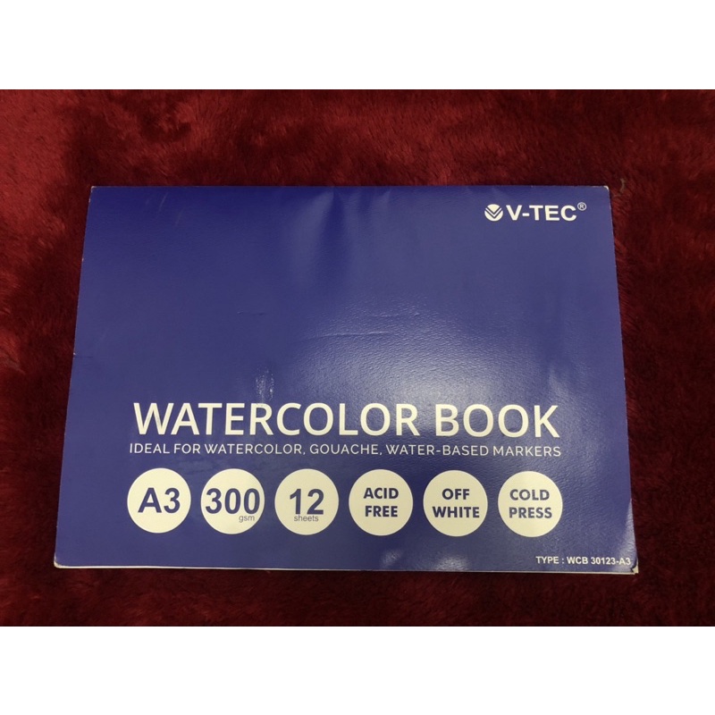 

Watercolor Book V-Tec A3 Cold Press 300 gsm