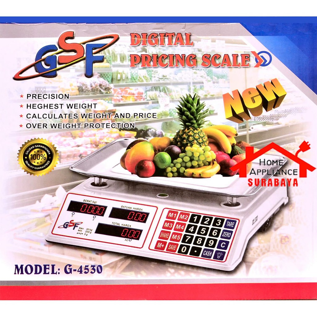 Timbangan Barang Laundry Sembako Digital Price Computing Scale 30 KG GSF G-4530 / G 4530