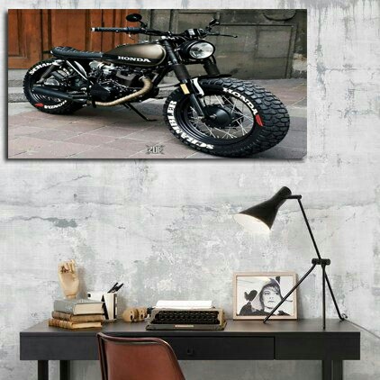Poster Hiasan dinding Walldecor Dinding Motor Honda Scrambler