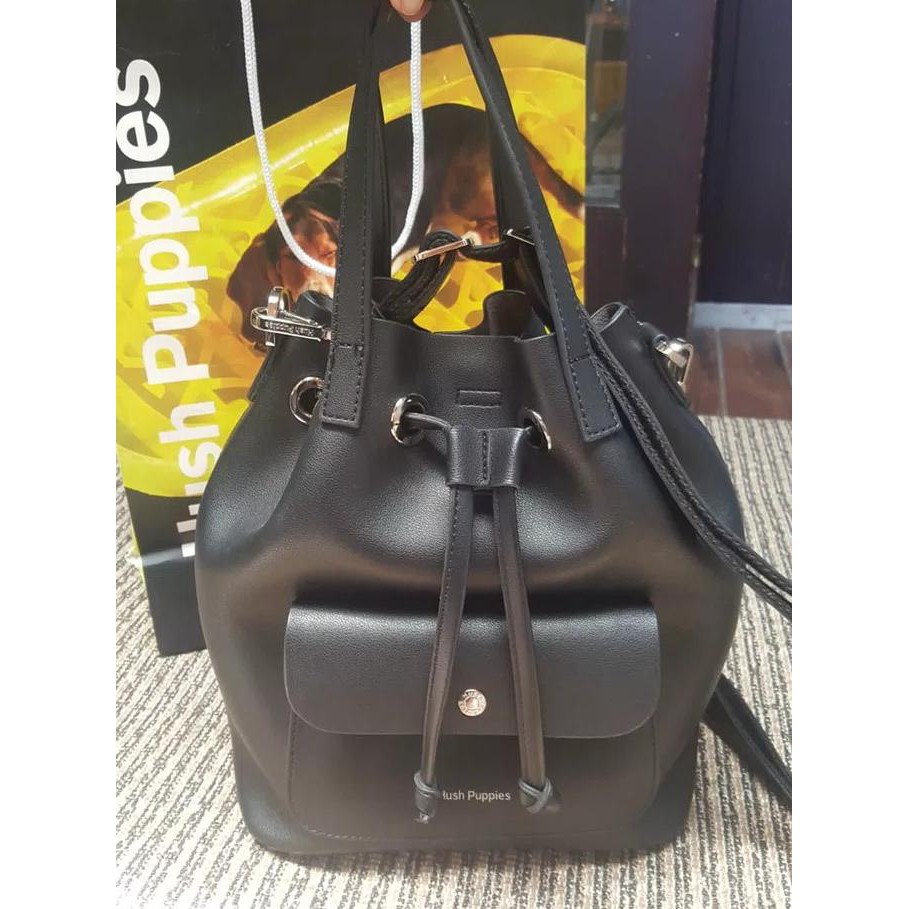 Pengiriman Cepat Tas bag hush puppies ransel back pack shoulder sling 2 in 1 bea bucket ON SALE
