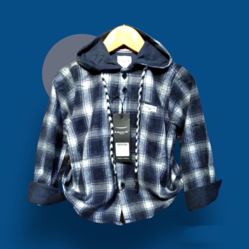 PREMIUM ORIGINAL KEMEJA HOODIE ANAK LAKI-LAKI FLANEL LENGAN PANJANG BY /kemeja anak laki-laki terbar
