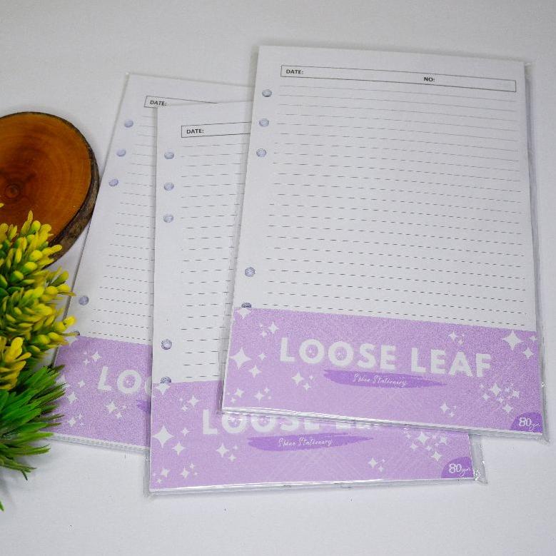 

(PROMO QGT35) Loose Leaf A5 (6 Ring & 20 Ring) Murah/ Refil Kertas Binder / Loose Leaf Dot, Grid, Polos, Garis ⁑