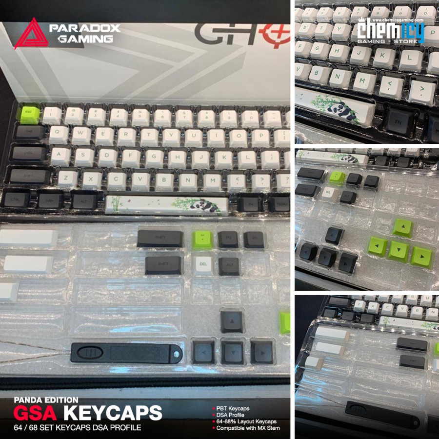 Paradox Gaming GSA 64 / 68 Set Keycaps Keyboard DSA Profile