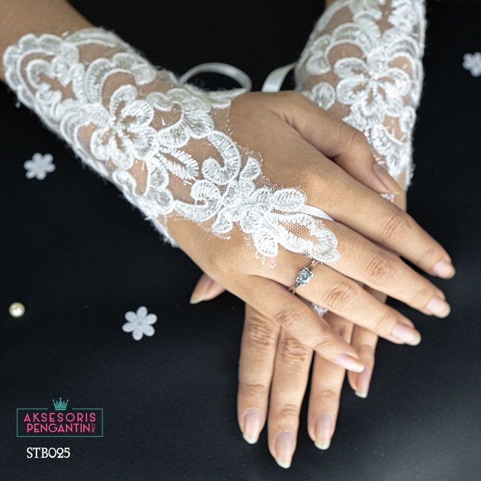 [LIMITED STOK] AKSESORIS BRIDAL WEDDING GLOVES ASESORIS PENGANTIN WANITA STB025