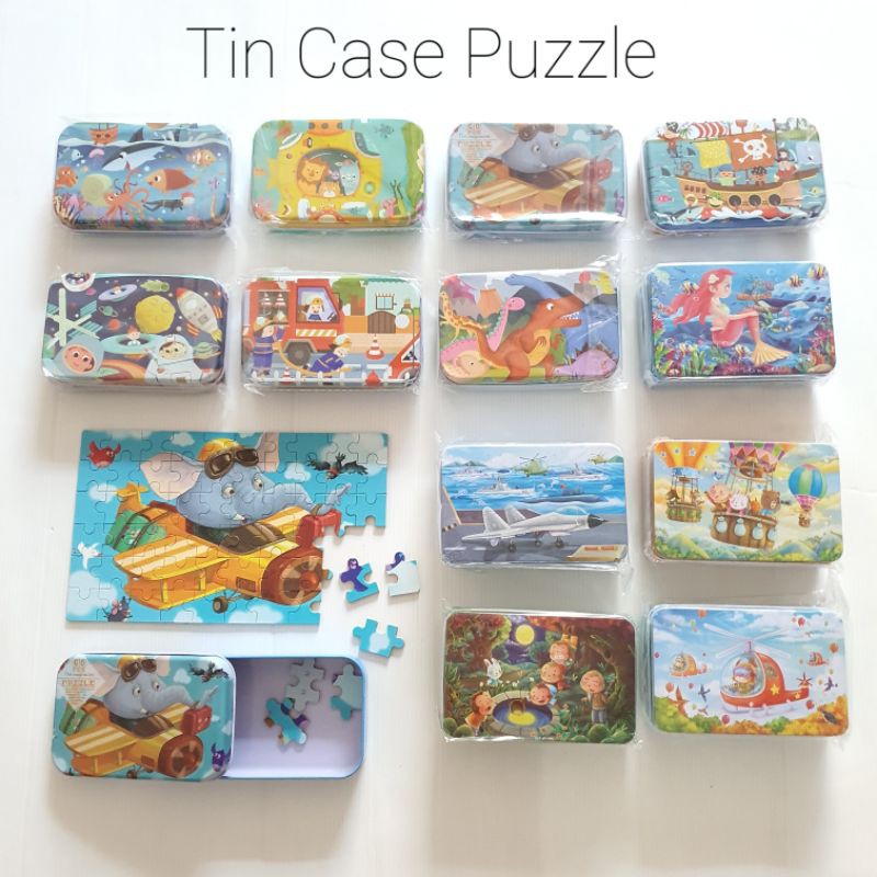 Tin Case Puzzle/ Puzzle Mainan Edukasi Anak