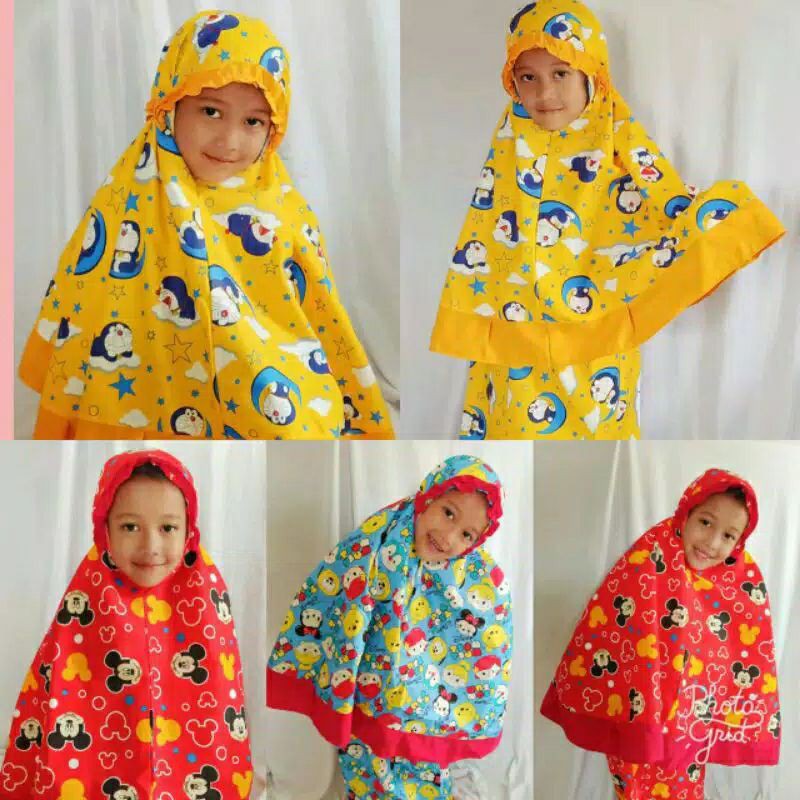 Mukena Anak 2-6 Tahun / Mukena Anak Karakter / Mukena Anak Perempuan / Mukena Murah Karakter Lucu