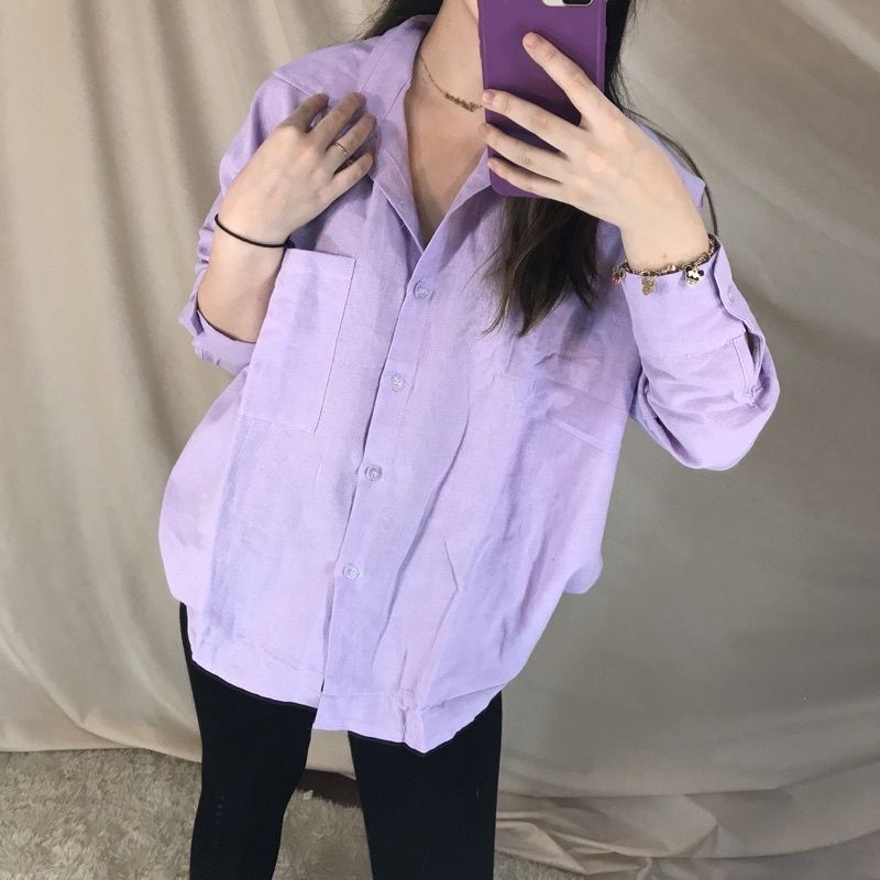 Kemeja linen oversize kemeja viral kemeja Olivia shirt