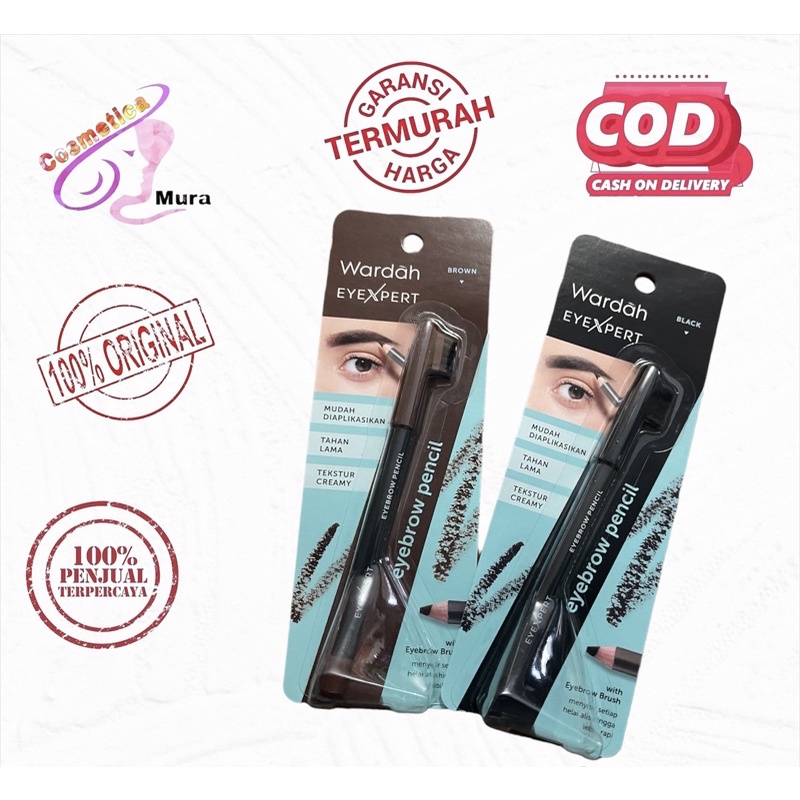 WARDAH EYEBROW // PENSIL ALIS WARDAH Original // celak wardah // pensil wardah + sikat