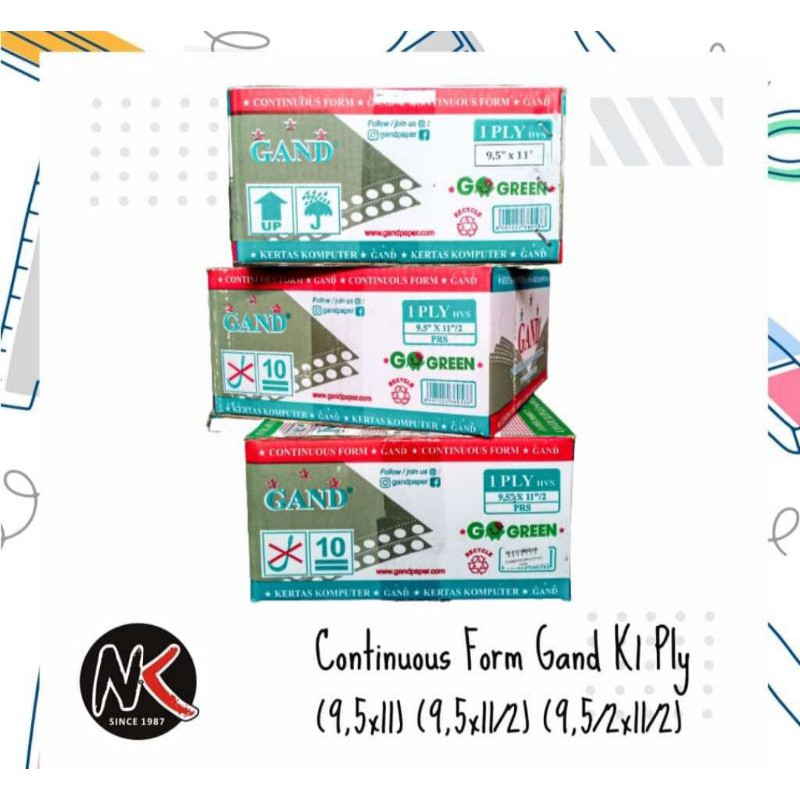 

GAND Continuous Form 1ply Tebal kertasnya