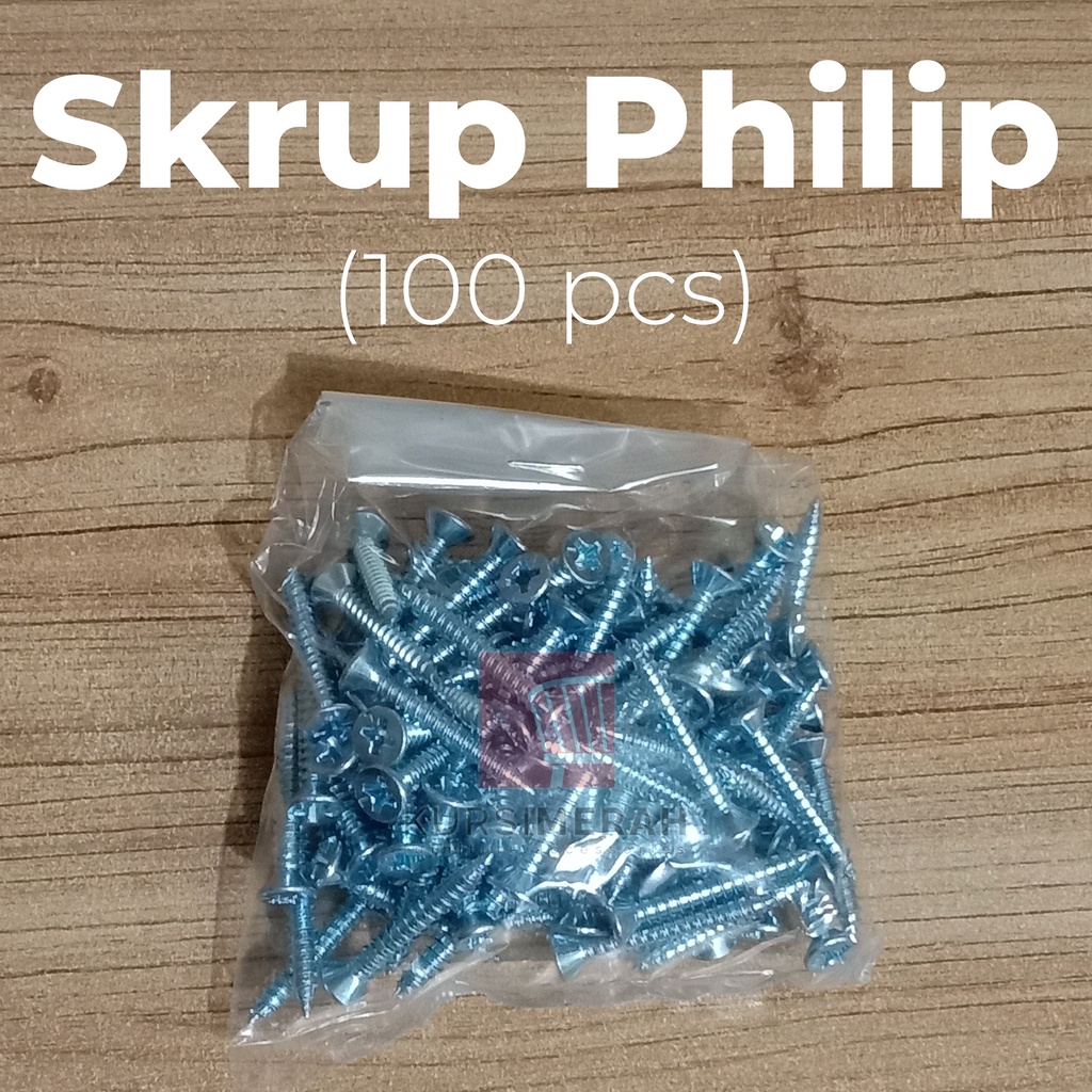 Skrup Philip Sekrup Bungkusan (100 pcs) 1.6cm 2cm 2.5cm 3cm