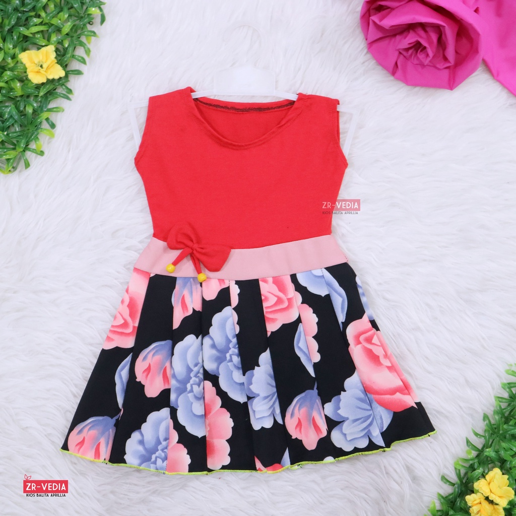Dress Angel uk 1-4 Tahun / Dres Anak Perempuan Cewek Baju Motif Murah Casual Pesta Yukensi Adem