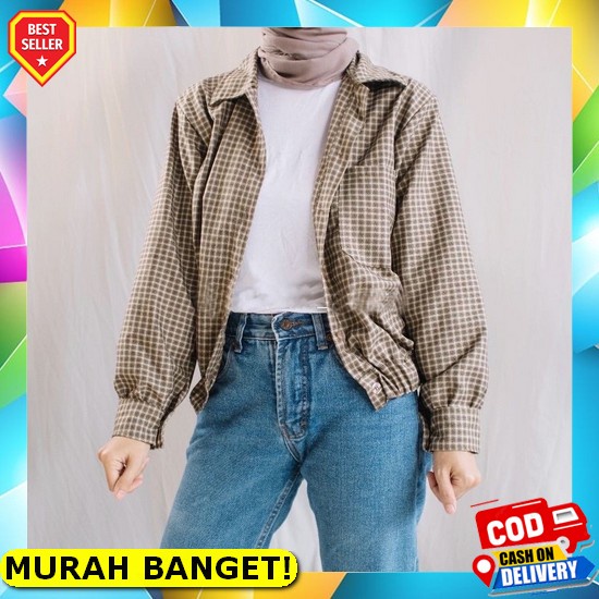 Cozy Blouse Sifon Wanita Import, Blus Cewek Korea Lengan Panjang, Atasan Wanita Terbaru 2021 Kekinia