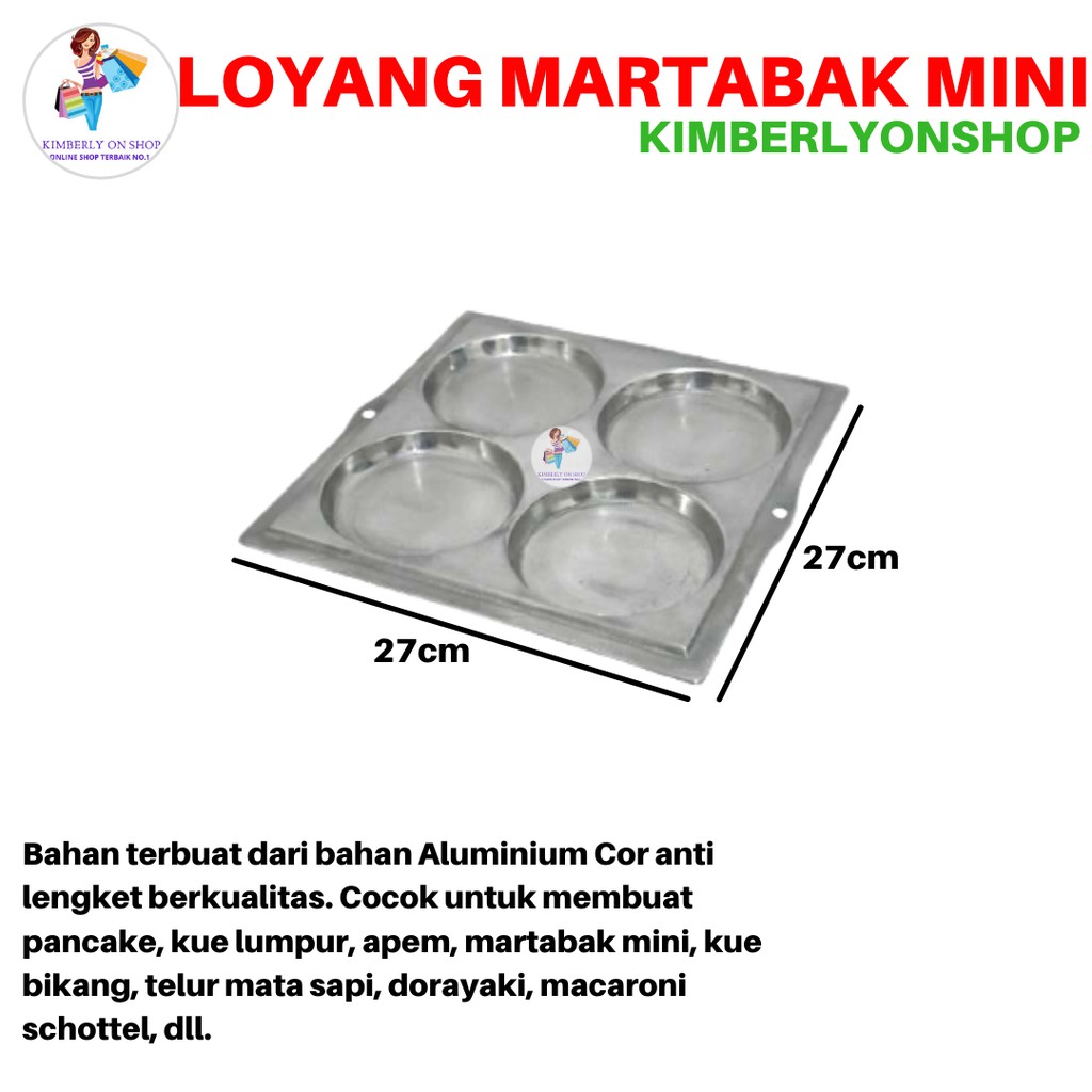 Kimberlyonshop Loyang Martabak Mini 4 Lubang