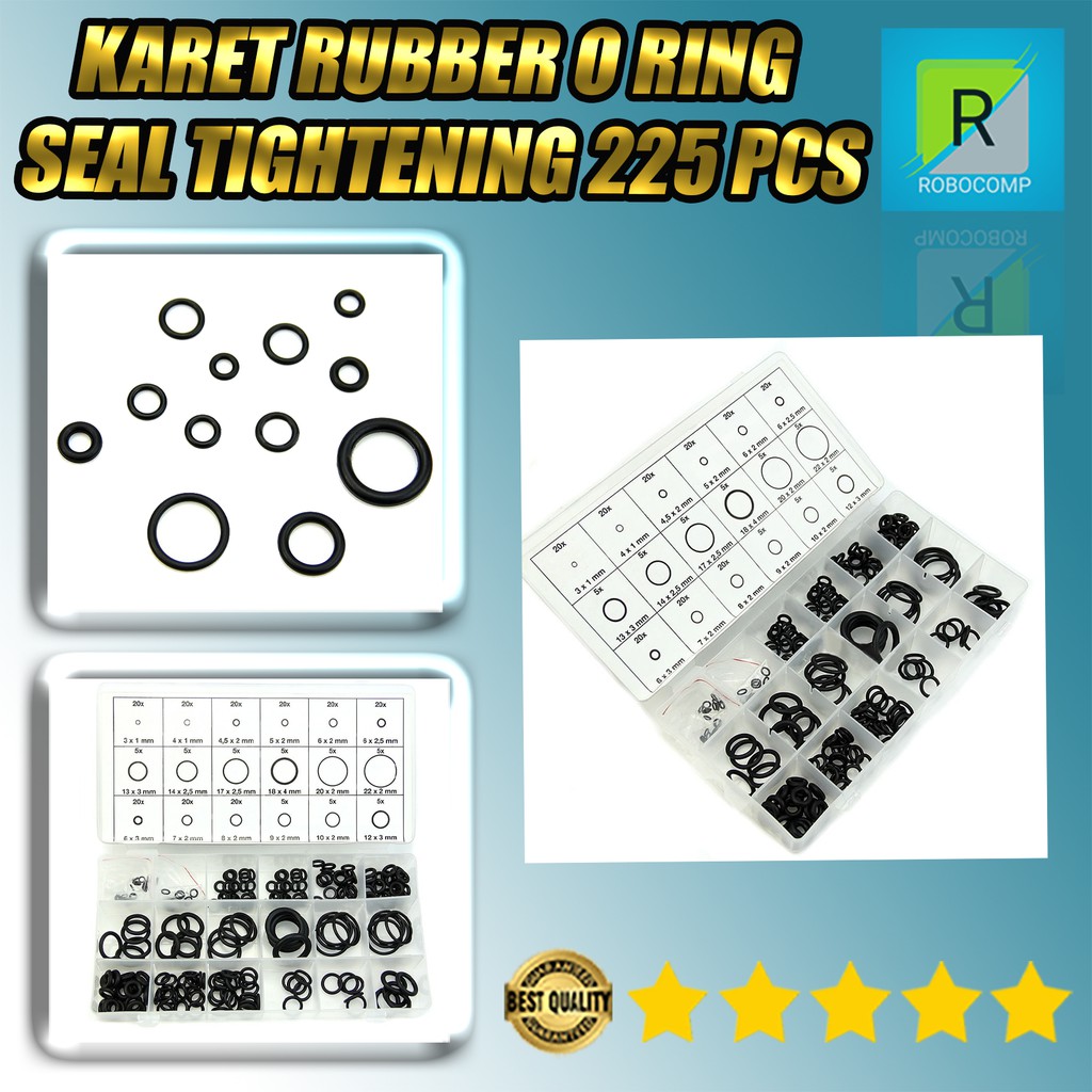 Karet Rubber O Ring Seal Tightening 225 PCS