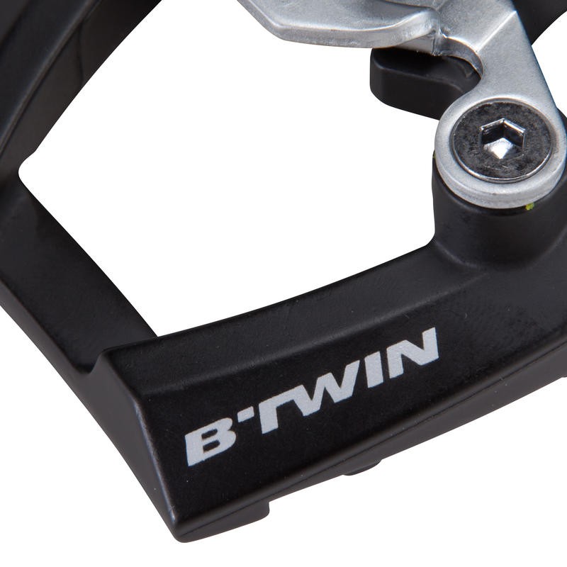 BTWIN 100 Pedal Sepeda Road Bike 2 in 1 Platform Ganda Tanpa Klip Bodi Aluminium