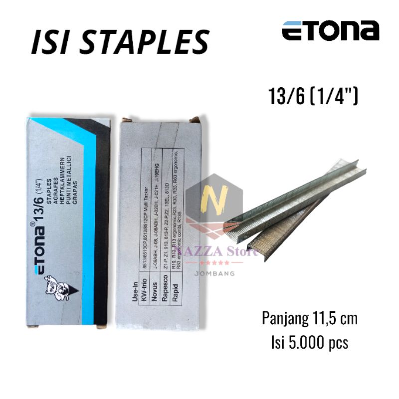 

ETONA isi Staples Stapler Tembak 13/6 1/4" 1 pack