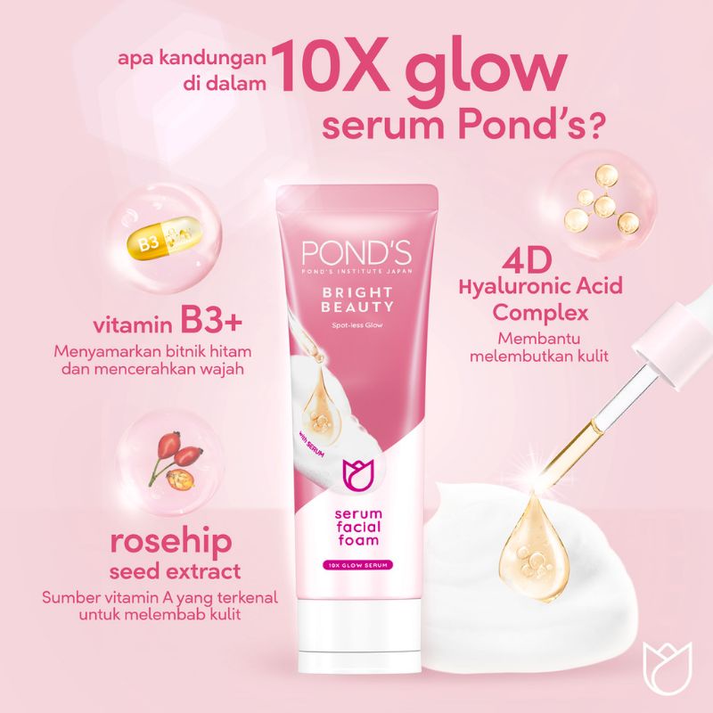 ponds Bright beauty serum facial foam
