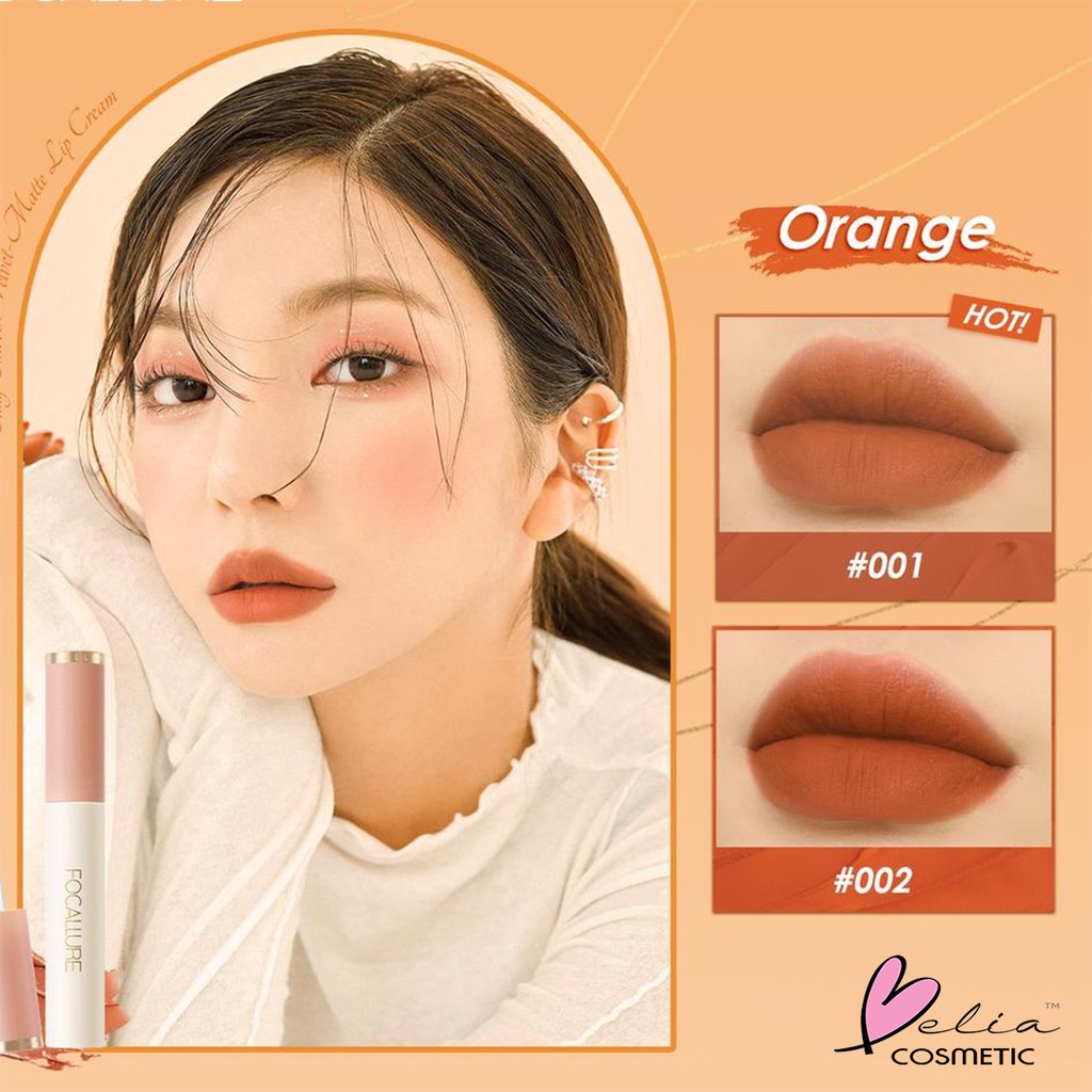 ❤ BELIA ❤ FOCALLURE Velvet Smooth Lip Glaze FA196 | Lip Cream | Lipstik | Lip Paint | Tahan Lama | Waterproof | BPOM