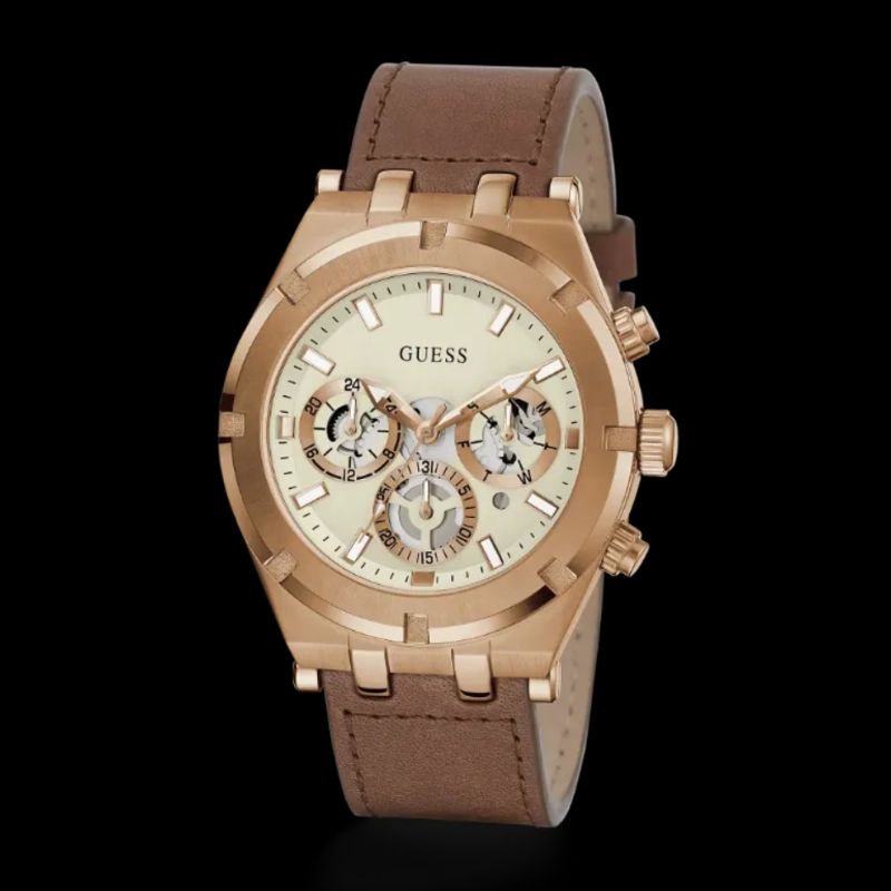 Jam tangan pria GUESS GW0262G1 GW0262G2 GW0262G3 Leather Authentic fullset