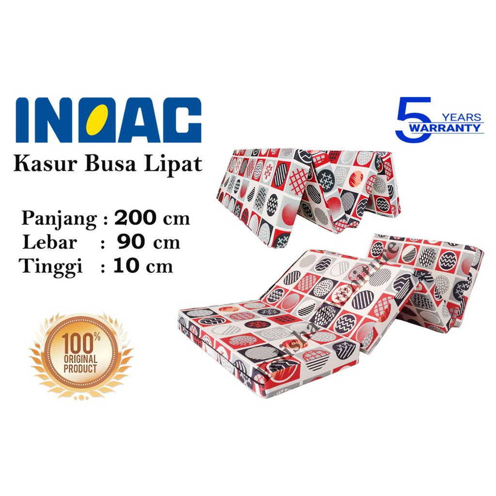 Kasur Busa Lipat 200 x 90 x 10 cm INOAC (GARANSI 5 TAHUN)