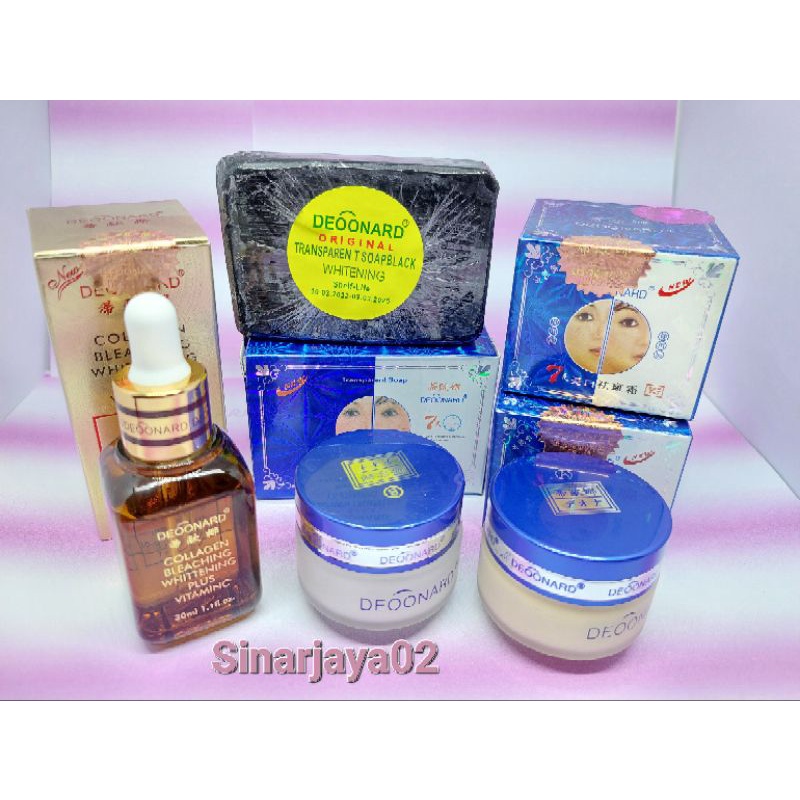 CREAM DEOONARD BIRU pisah A B 4 in 1 ( Cr AB + sbn hitam + serum gold) DEONARD WHITENING CREM ORIGINAL