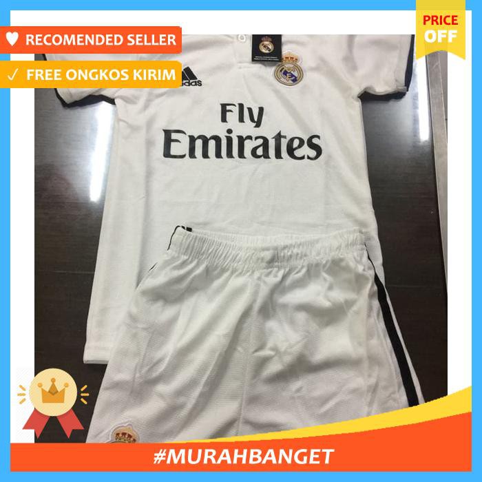 JERSEY BAJU BOLA REAL MADRID HOME KIDS (ANAK) 2018/2019 GRADE ORI
