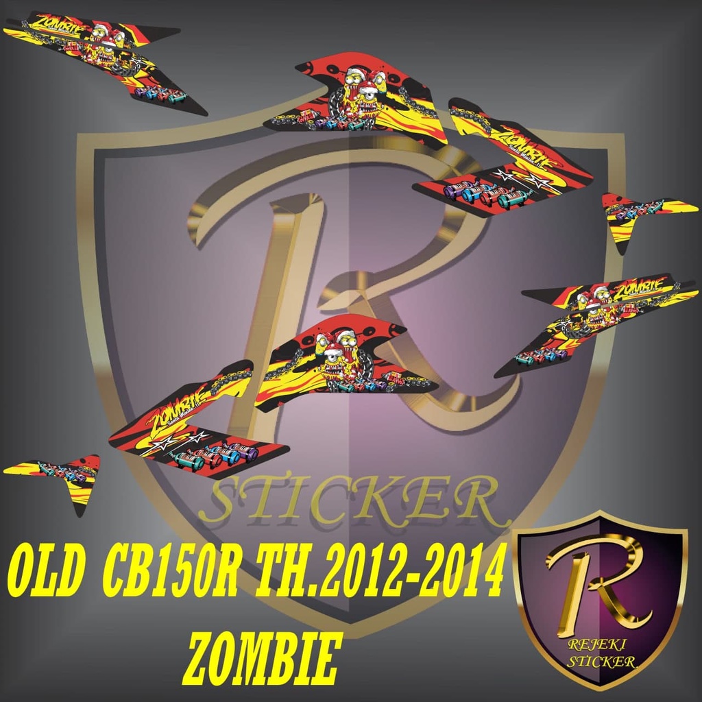 sticker striping decal stiker old cb150r lama th.2012 ,2013 ,2014 old cb150r zombie
