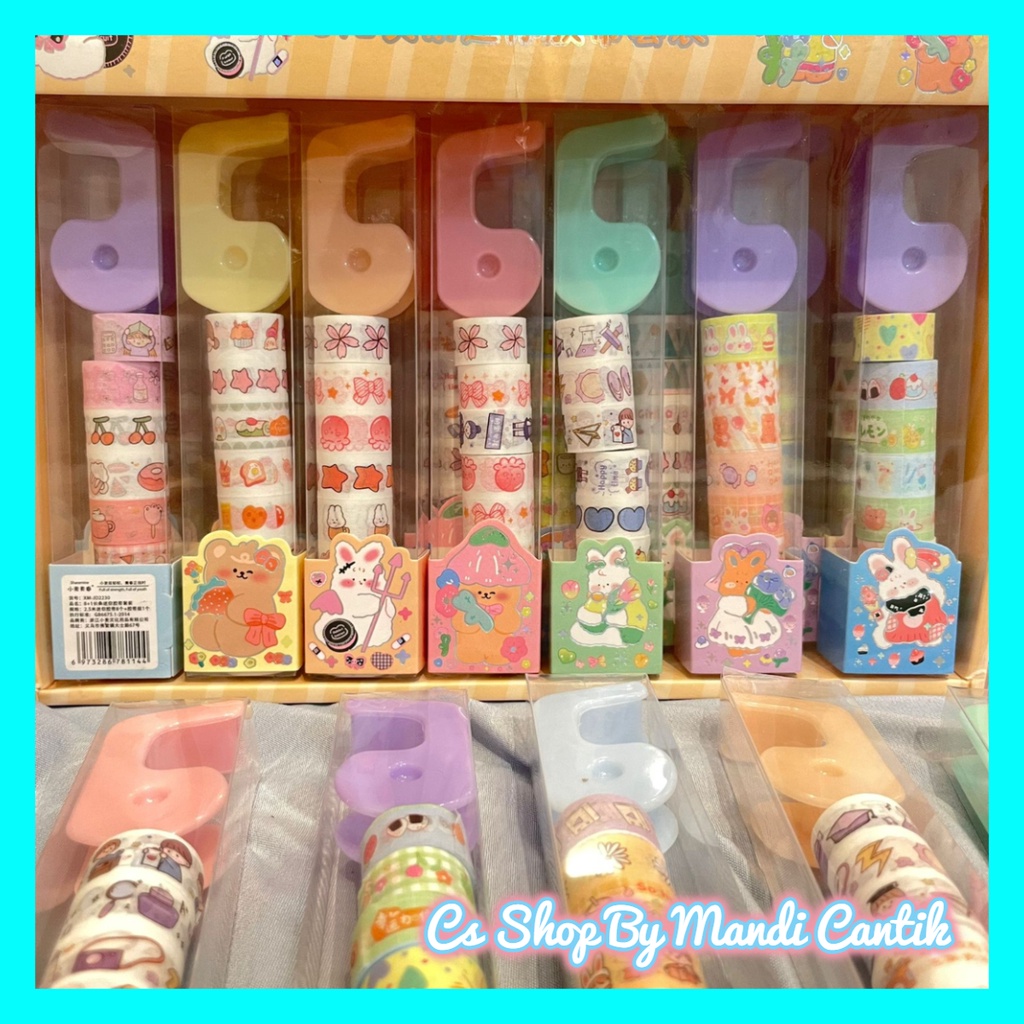 

Paket Solatip Mini Washi Tape Free Dispenser Tape Termurah Bisa COD