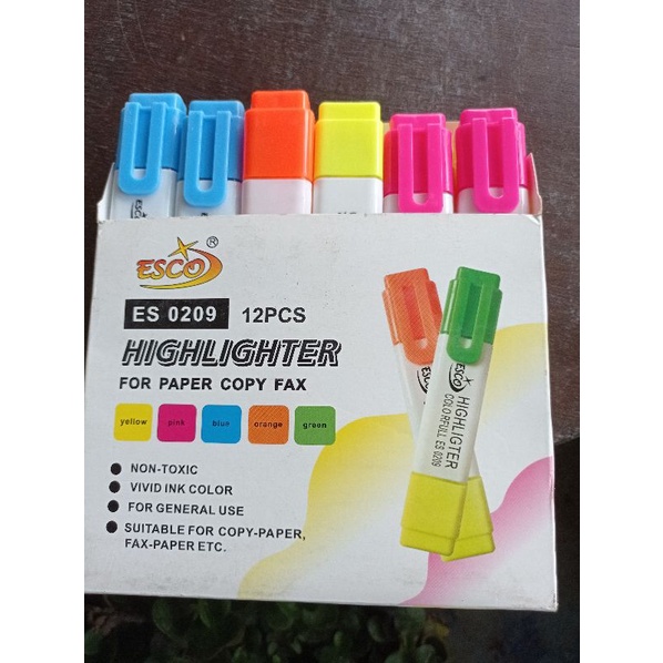 Stabilo 2 Warna Tozhca Esco/Highlighter Twin Head (1box=12pcs)