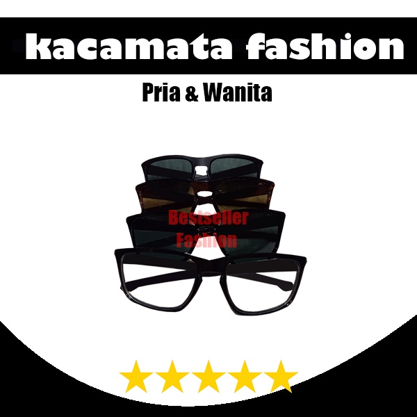 Kacamata Hitam Fashion Sporty Anti UV Wanita dan Pria Style Korea Frame Sunglasses Lensa Gaya Terbaru