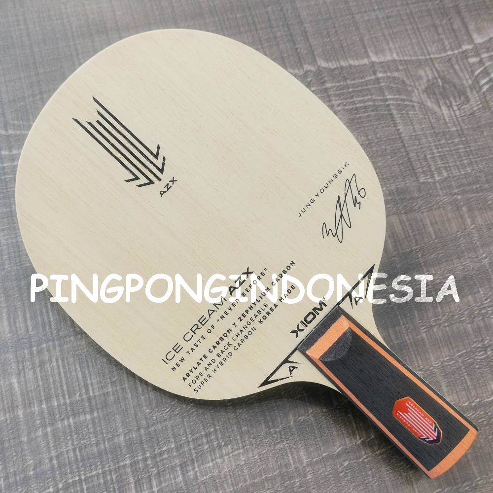 Xiom Ice Cream AZX - Penhold - Kayu Blade ALC ZLC Arylate Zephylium Carbon OFF Pingpong Bet Bat Teni