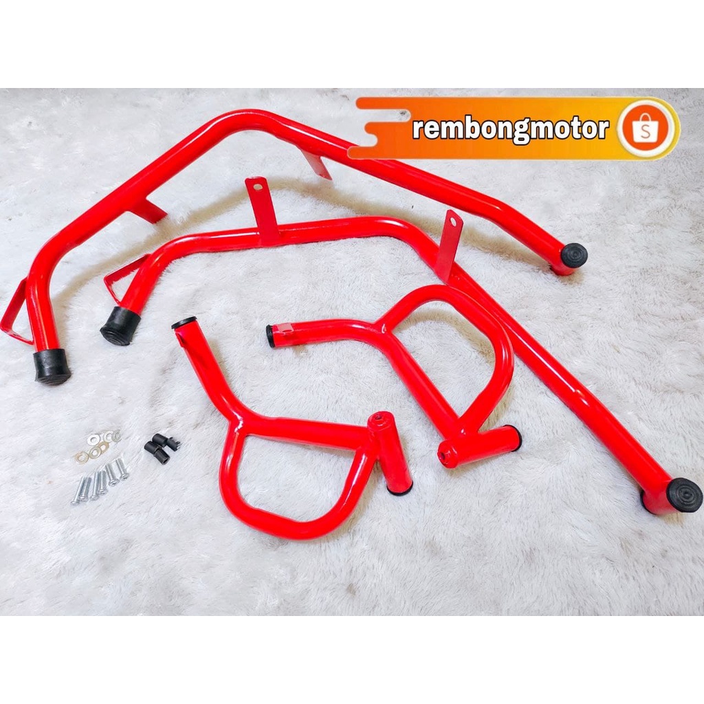 CRASH BAR HONDA ADV 150 / FULL SET PELINDUNG BODY HONDA ADV 150 CC  WARNA MERAH