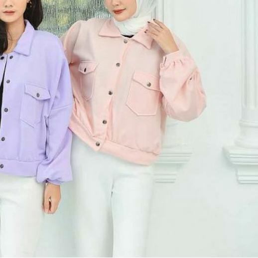 ֍ ilook | Jaket Wanita Olin Button | Olin Button Pocket ☝