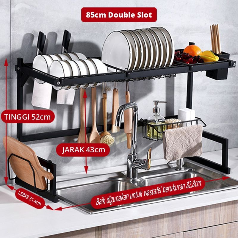 Rak Piring Wastafel Portable Dapur Serbaguna