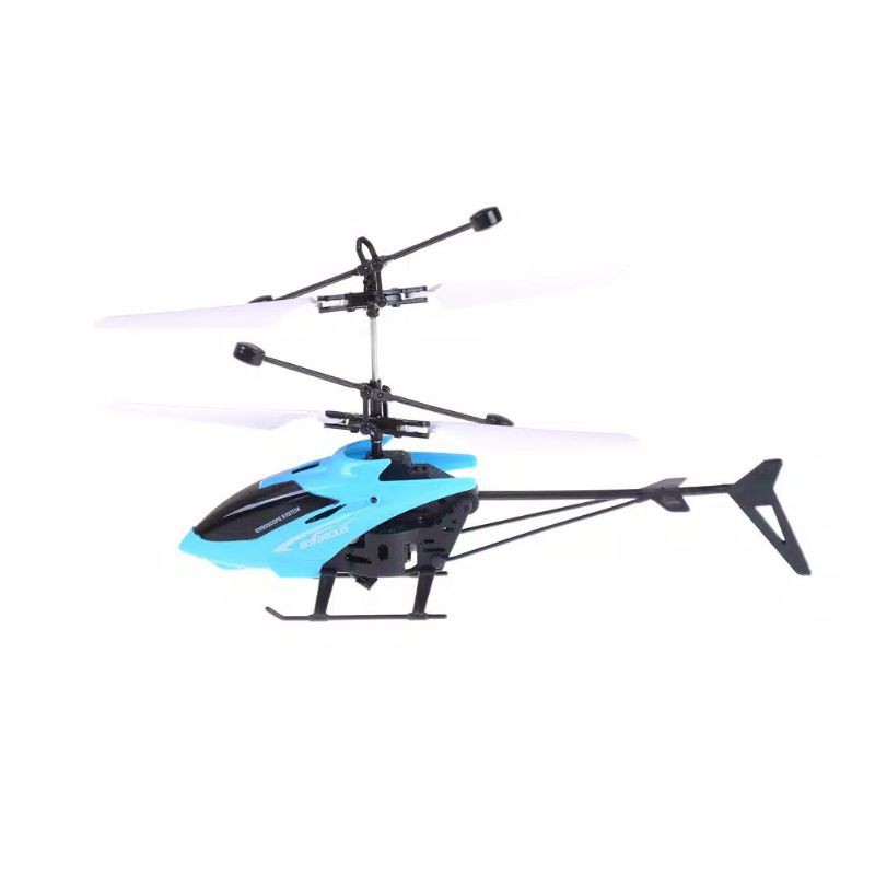 Laristerus79 Mainan pesawat helikopter rc infrared terbang sensor tangan plus remote control anak he