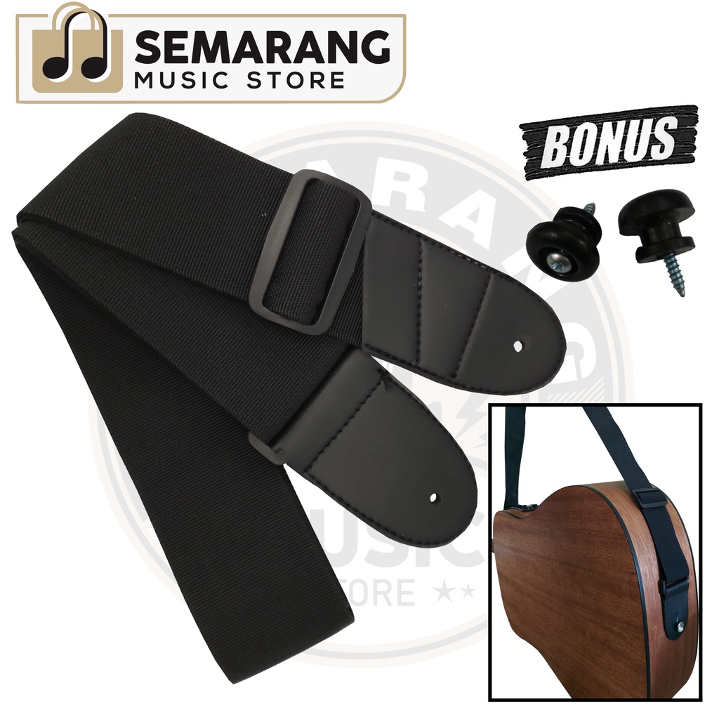 Strap Sabuk Gitar dan Bass Polos Berkualitas